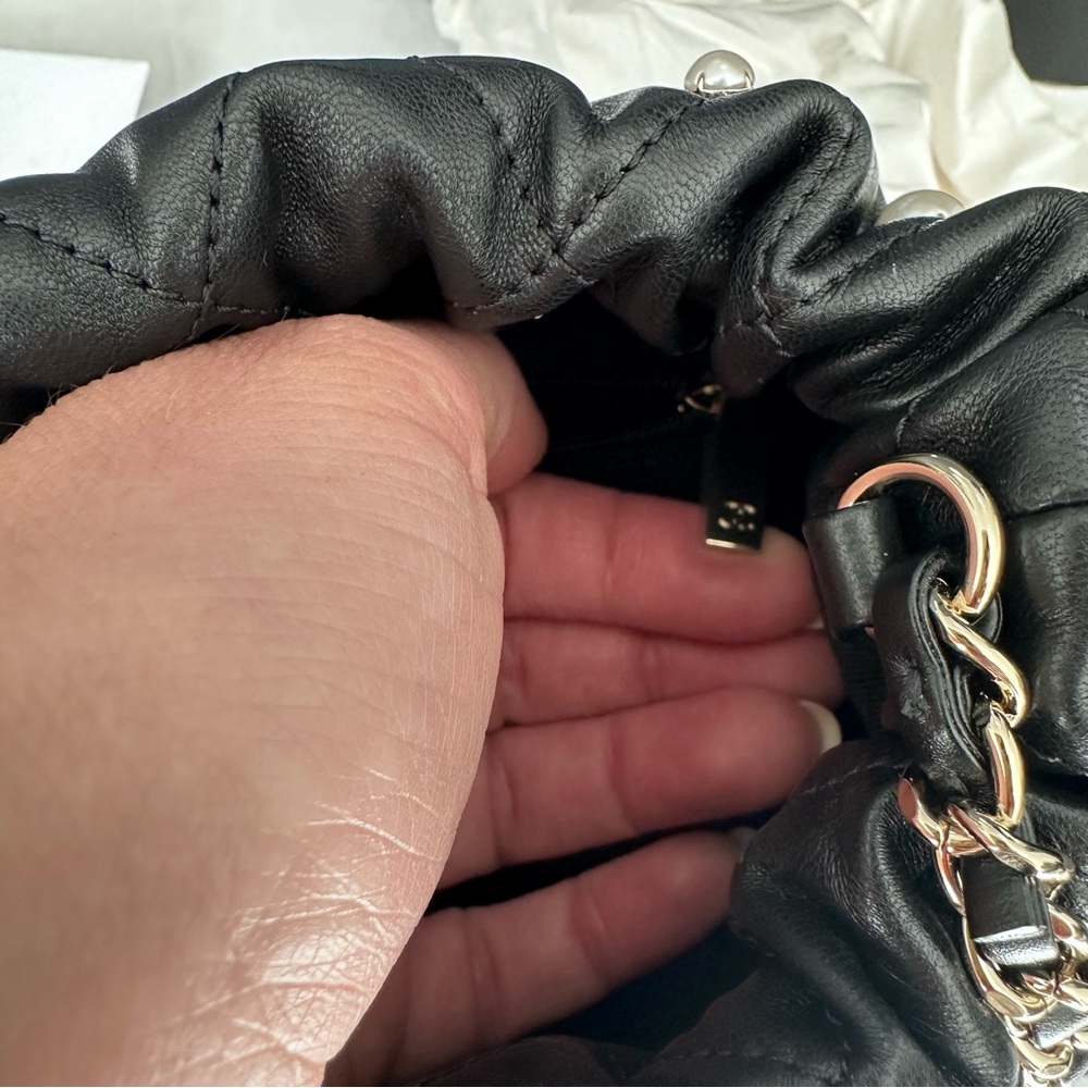 Brand new rare size CHANEL bucket bag with pearl embelishment - Picture 10 of 14